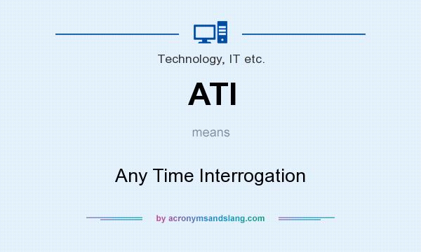 What does ATI mean? It stands for Any Time Interrogation