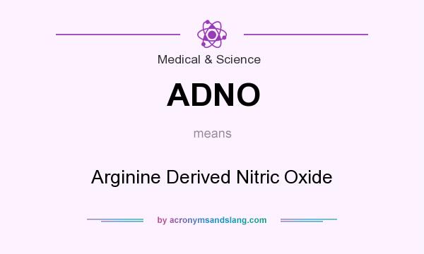 What does ADNO mean? It stands for Arginine Derived Nitric Oxide