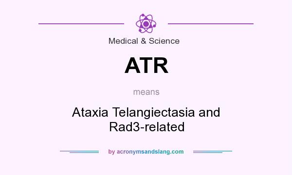 What does ATR mean? It stands for Ataxia Telangiectasia and Rad3-related