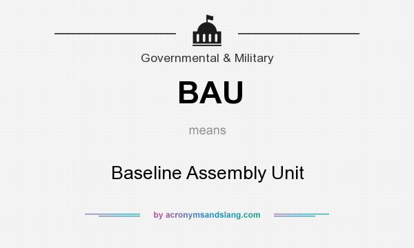 What does BAU mean? It stands for Baseline Assembly Unit