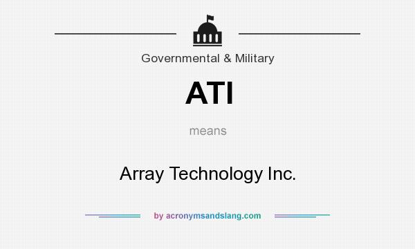 What does ATI mean? It stands for Array Technology Inc.