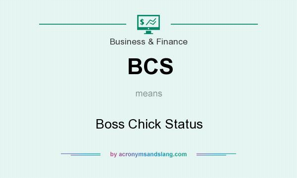 What does BCS mean? It stands for Boss Chick Status