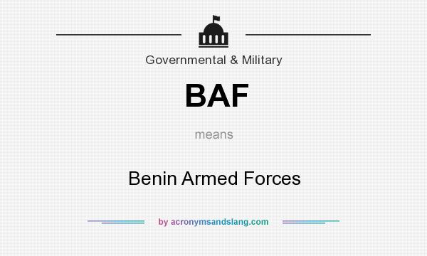 What does BAF mean? It stands for Benin Armed Forces
