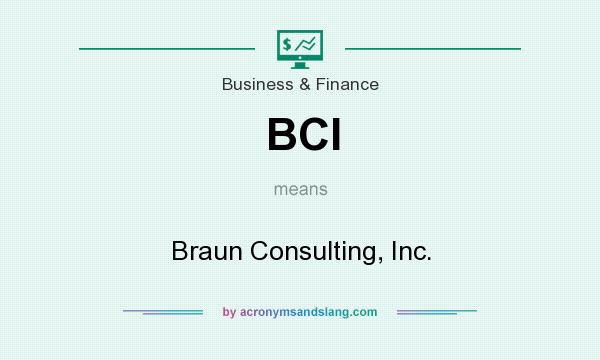 What does BCI mean? It stands for Braun Consulting, Inc.