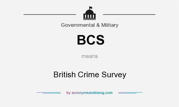 What does BCS mean? It stands for British Crime Survey