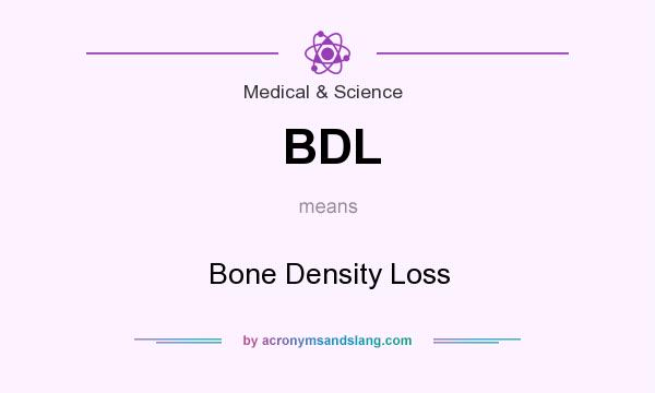 What does BDL mean? It stands for Bone Density Loss