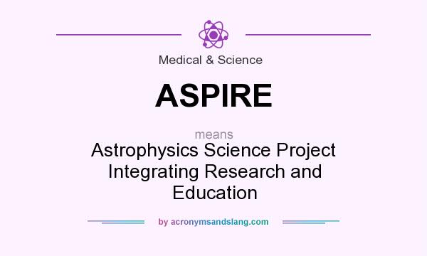 What does ASPIRE mean? It stands for Astrophysics Science Project Integrating Research and Education