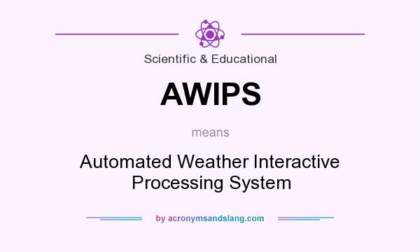 What does AWIPS mean? It stands for Automated Weather Interactive Processing System