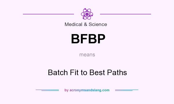 What does BFBP mean? It stands for Batch Fit to Best Paths