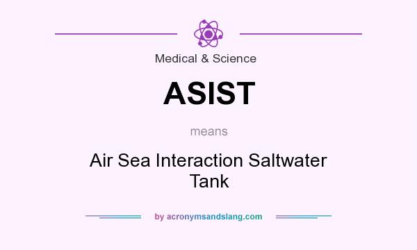 What does ASIST mean? It stands for Air Sea Interaction Saltwater Tank