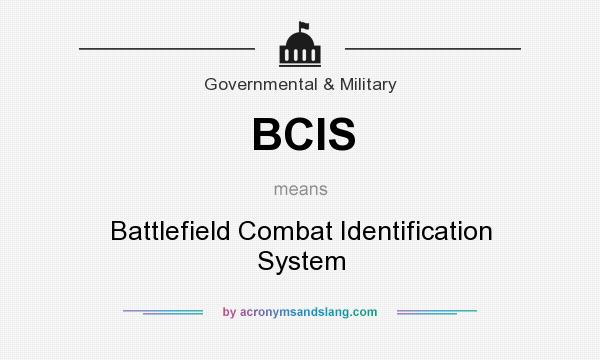 What does BCIS mean? It stands for Battlefield Combat Identification System