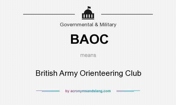 What does BAOC mean? It stands for British Army Orienteering Club