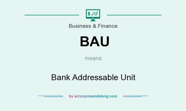 What does BAU mean? It stands for Bank Addressable Unit