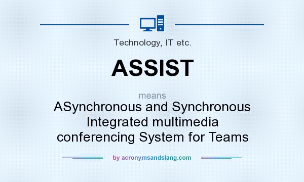 What does ASSIST mean? It stands for ASynchronous and Synchronous Integrated multimedia conferencing System for Teams