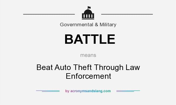 What does BATTLE mean? It stands for Beat Auto Theft Through Law Enforcement