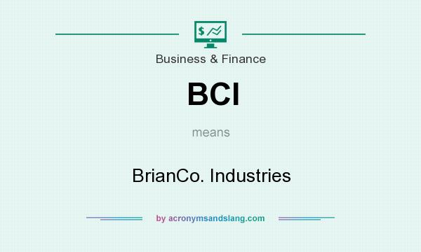 What does BCI mean? It stands for BrianCo. Industries
