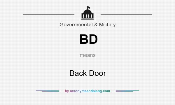 What does BD mean? It stands for Back Door