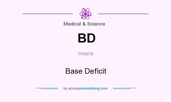 What does BD mean? It stands for Base Deficit