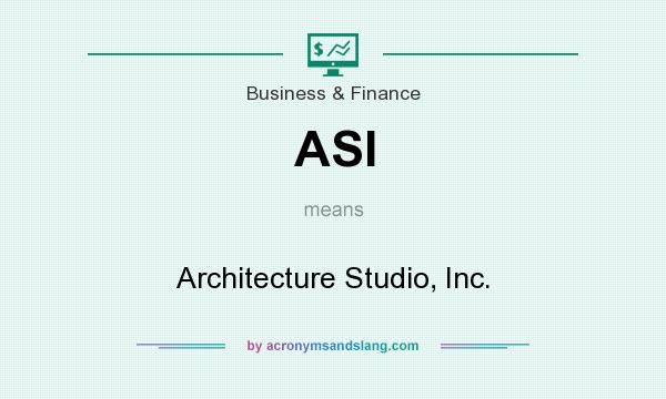 What does ASI mean? It stands for Architecture Studio, Inc.
