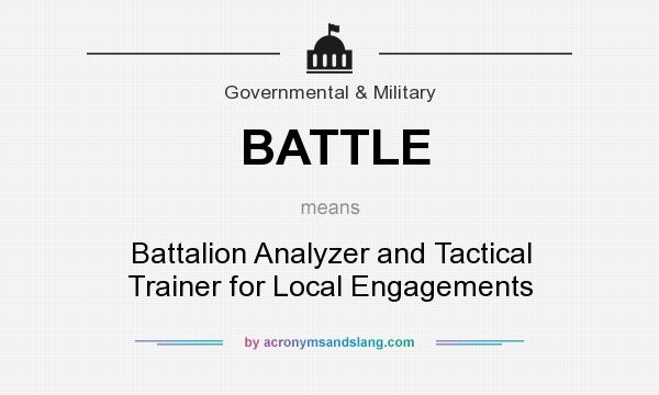 What does BATTLE mean? It stands for Battalion Analyzer and Tactical Trainer for Local Engagements