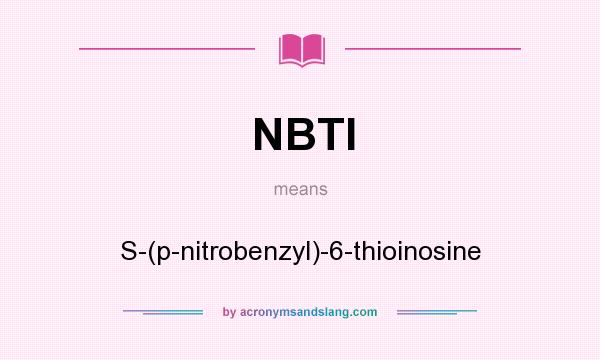 What does NBTI mean? It stands for S-(p-nitrobenzyl)-6-thioinosine