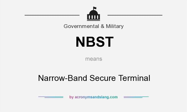 What does NBST mean? It stands for Narrow-Band Secure Terminal