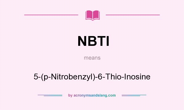 What does NBTI mean? It stands for 5-(p-Nitrobenzyl)-6-Thio-Inosine
