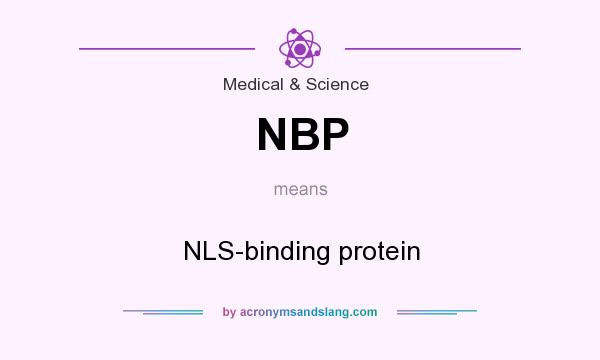 What does NBP mean? It stands for NLS-binding protein