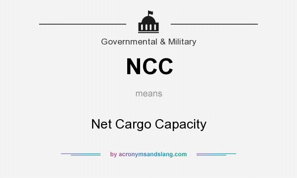 What does NCC mean? It stands for Net Cargo Capacity