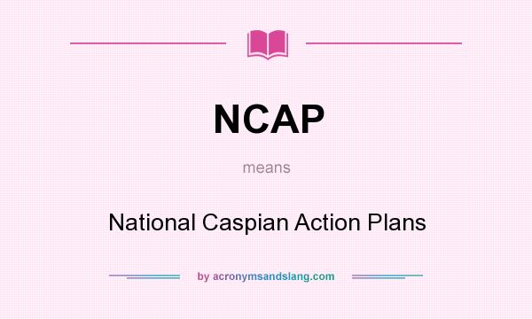 What does NCAP mean? It stands for National Caspian Action Plans