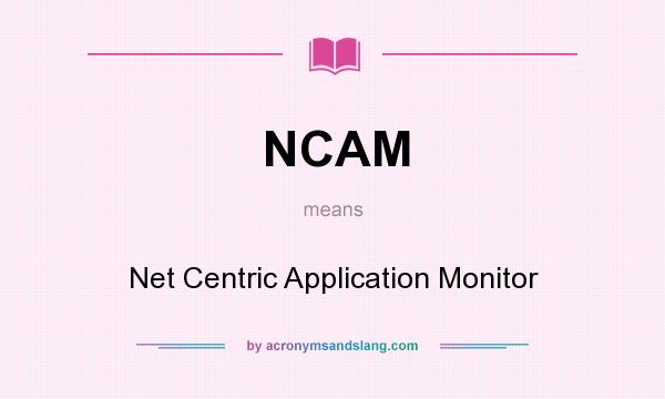 What does NCAM mean? It stands for Net Centric Application Monitor