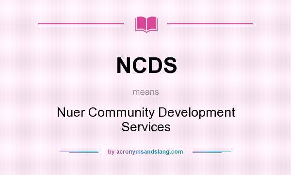 What does NCDS mean? It stands for Nuer Community Development Services