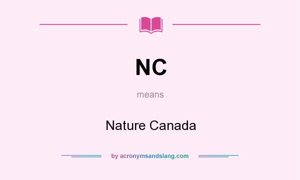 What does NC mean? It stands for Nature Canada
