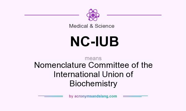 What does NC-IUB mean? It stands for Nomenclature Committee of the International Union of Biochemistry