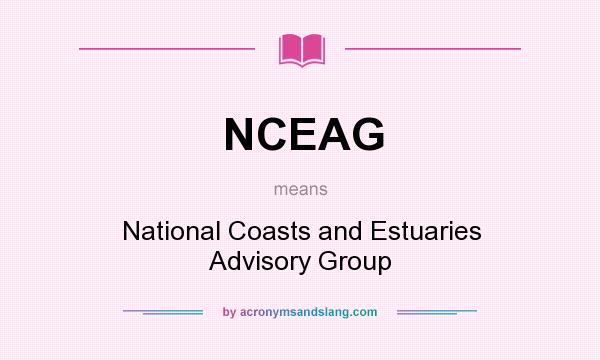 What does NCEAG mean? It stands for National Coasts and Estuaries Advisory Group