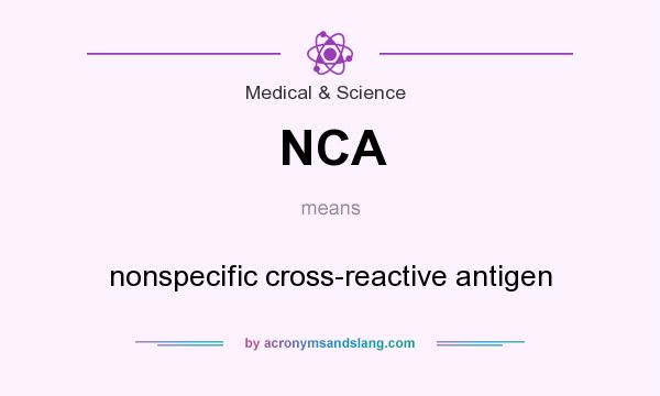 What does NCA mean? It stands for nonspecific cross-reactive antigen