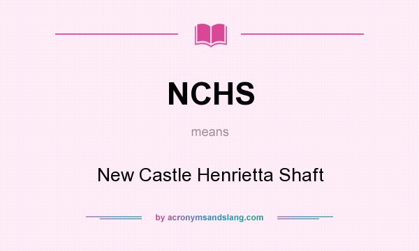 What does NCHS mean? It stands for New Castle Henrietta Shaft