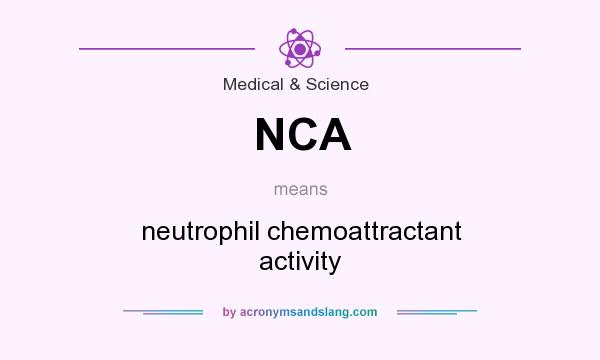 What does NCA mean? It stands for neutrophil chemoattractant activity
