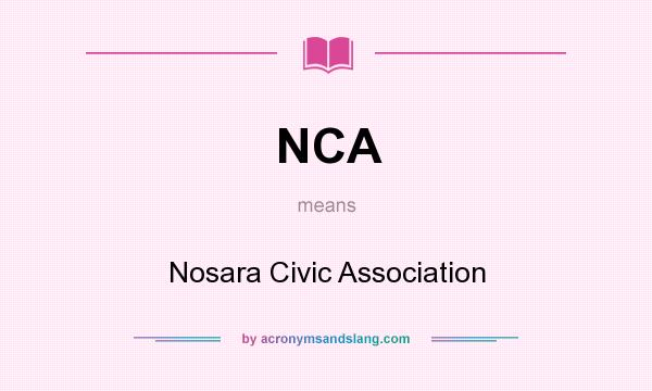 What does NCA mean? It stands for Nosara Civic Association