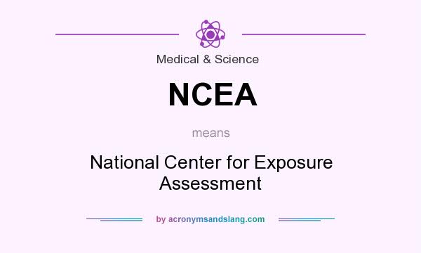 What does NCEA mean? It stands for National Center for Exposure Assessment