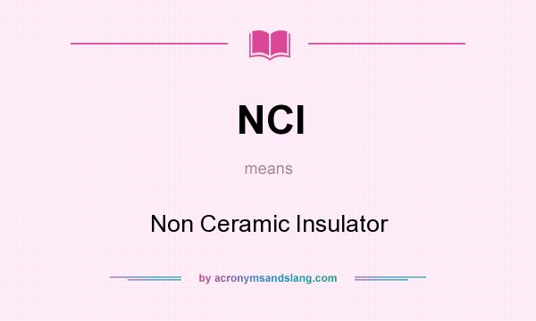 What does NCI mean? It stands for Non Ceramic Insulator