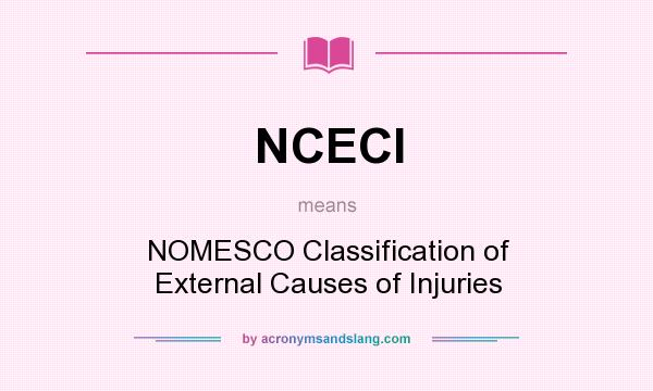 What does NCECI mean? It stands for NOMESCO Classification of External Causes of Injuries