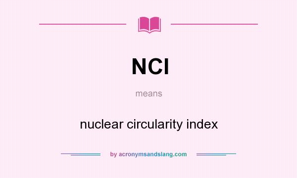 What does NCI mean? It stands for nuclear circularity index