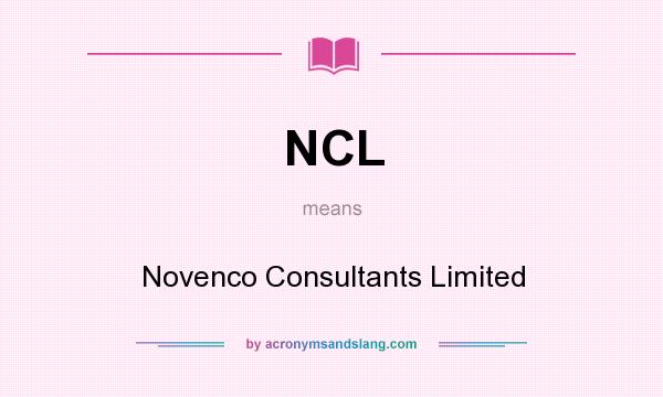 What does NCL mean? It stands for Novenco Consultants Limited