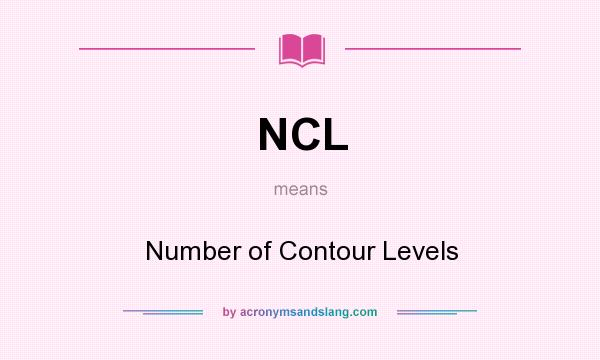 What does NCL mean? It stands for Number of Contour Levels