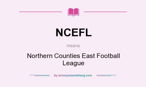 What does NCEFL mean? It stands for Northern Counties East Football League