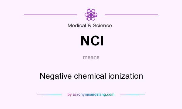 What does NCI mean? It stands for Negative chemical ionization
