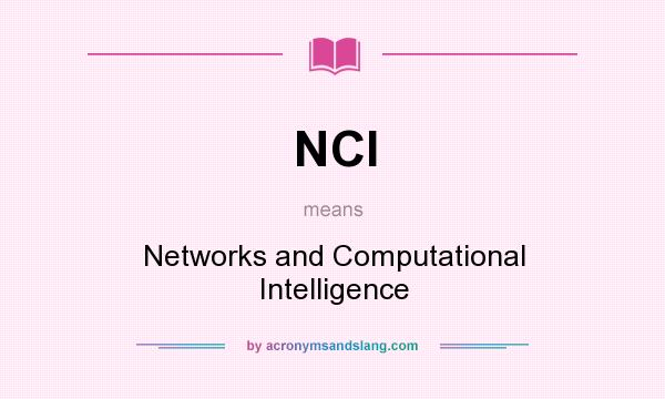 What does NCI mean? It stands for Networks and Computational Intelligence