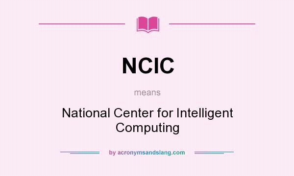 What does NCIC mean? It stands for National Center for Intelligent Computing