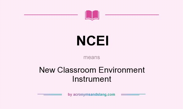 What does NCEI mean? It stands for New Classroom Environment Instrument
